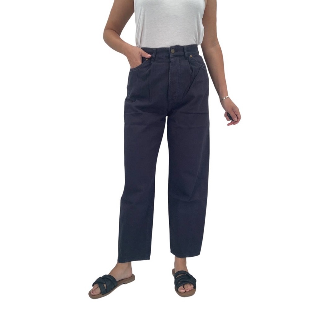 FREE PEOPLE Sandrine Rose Wide Leg Pant Jeans Size 25 French Worker Blue NEW